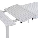 Tavolo da giardino rettangolare allungabile (52/260 cm) e 8 sedie in alluminio