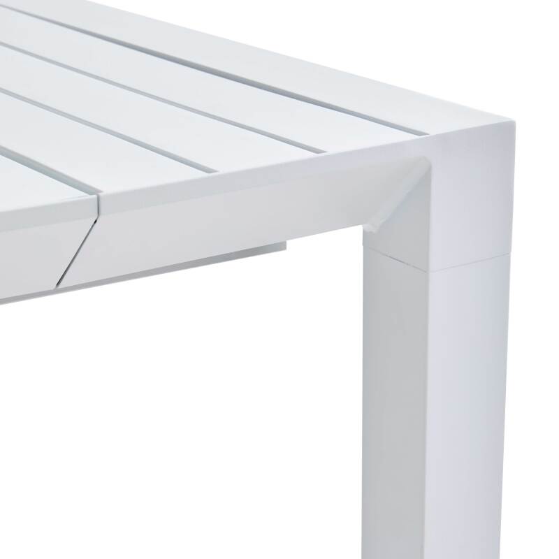 Tavolo da giardino rettangolare allungabile (52/260 cm) e 8 sedie in alluminio