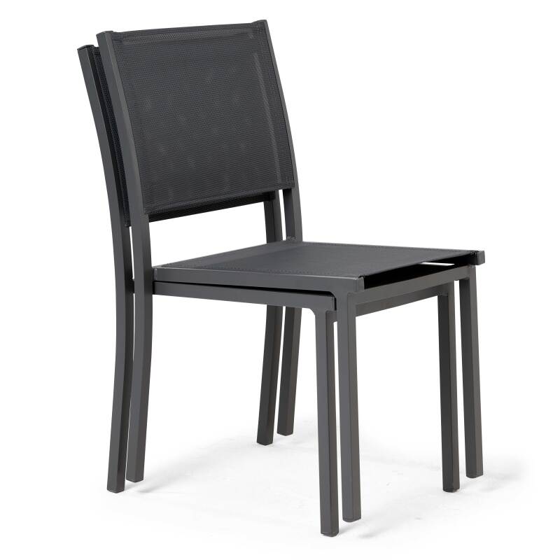 Tavolo da giardino rettangolare allungabile (52/260 cm) e 8 sedie in alluminio
