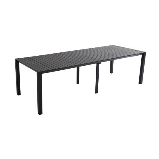 Tavolo da giardino rettangolare allungabile (52/260 x 100 x 74 cm) in alluminio