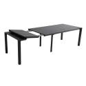 Tavolo da giardino rettangolare allungabile (52/260 x 100 x 74 cm) in alluminio