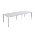Tavolo da giardino rettangolare allungabile (52/260 x 100 x 74 cm) in alluminio