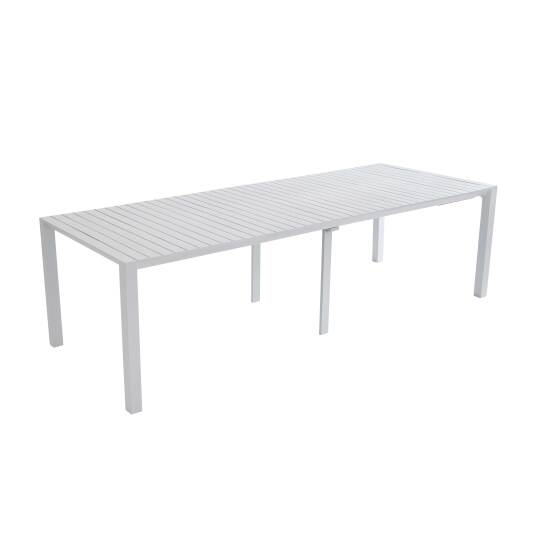 Tavolo da giardino rettangolare allungabile (52/260 x 100 x 74 cm) in alluminio