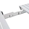 Tavolo da giardino rettangolare allungabile (52/260 x 100 x 74 cm) in alluminio