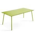 Tavolo da giardino rettangolare 180 x 90 cm e 8 sedie in metallo