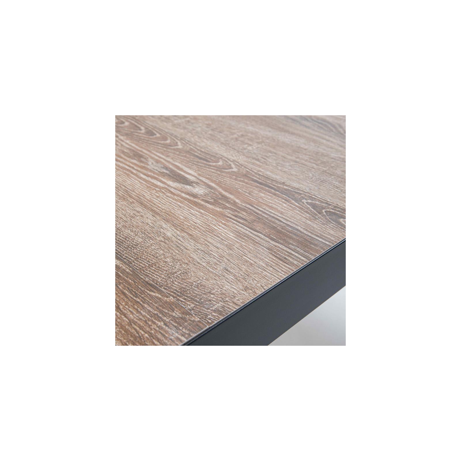 Tavolo da giardino in alluminio effetto legno 206X100X74 cm e 8 sedie con braccioli Tavolo da giardino in alluminio effetto legno 206X100X74 cm e 8 sedie con braccioli