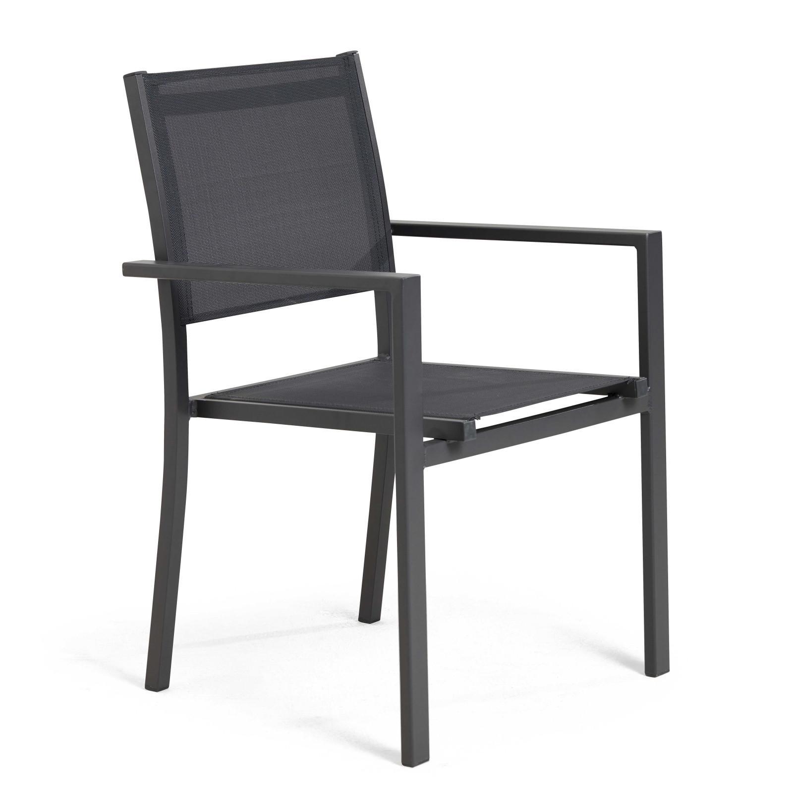 Tavolo da giardino in alluminio effetto legno 206X100X74 cm e 8 sedie con braccioli Tavolo da giardino in alluminio effetto legno 206X100X74 cm e 8 sedie con braccioli