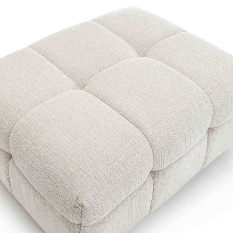 Divano a 3 posti in poliestere con pouf