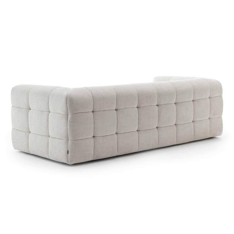 Divano a 3 posti in poliestere con pouf