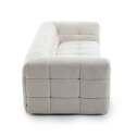 Divano a 3 posti in poliestere con pouf