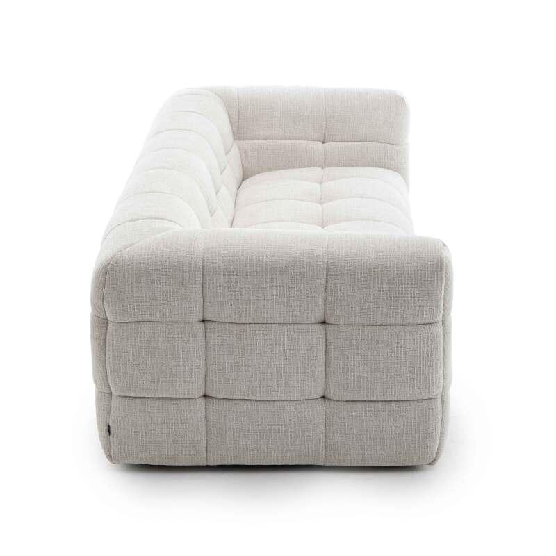Divano a 3 posti in poliestere con pouf