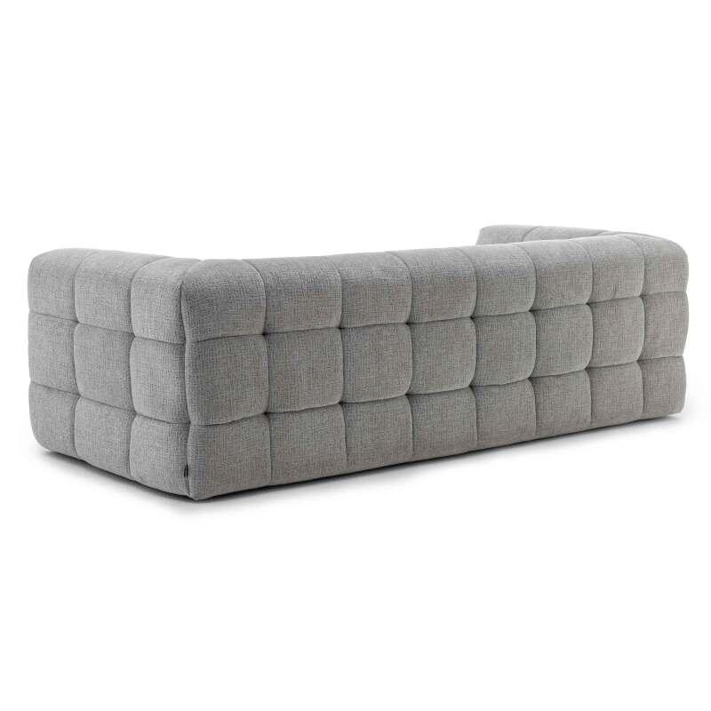 Divano a 3 posti in poliestere con pouf