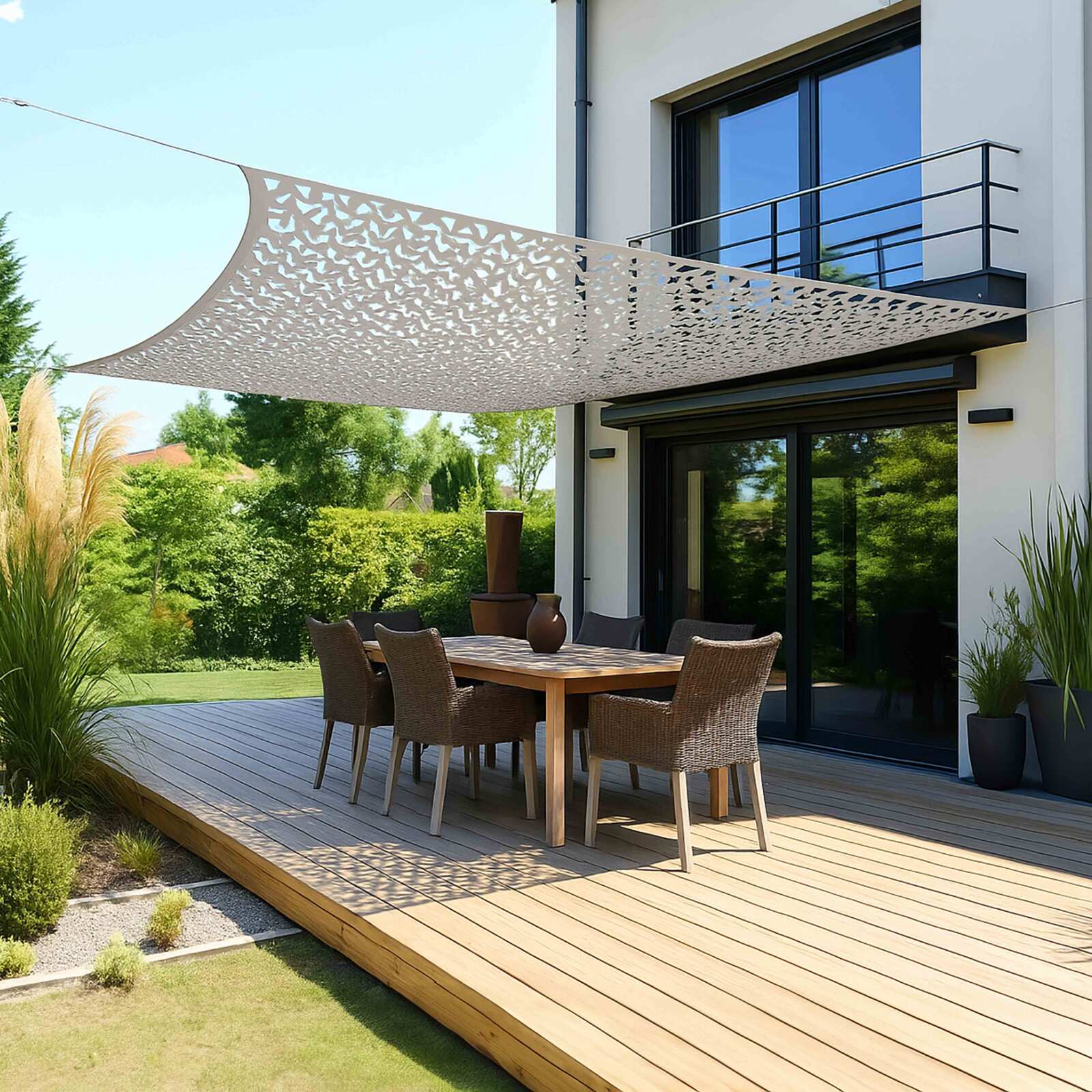 Vela rettangolare traforata reversibile 3 x 4 m