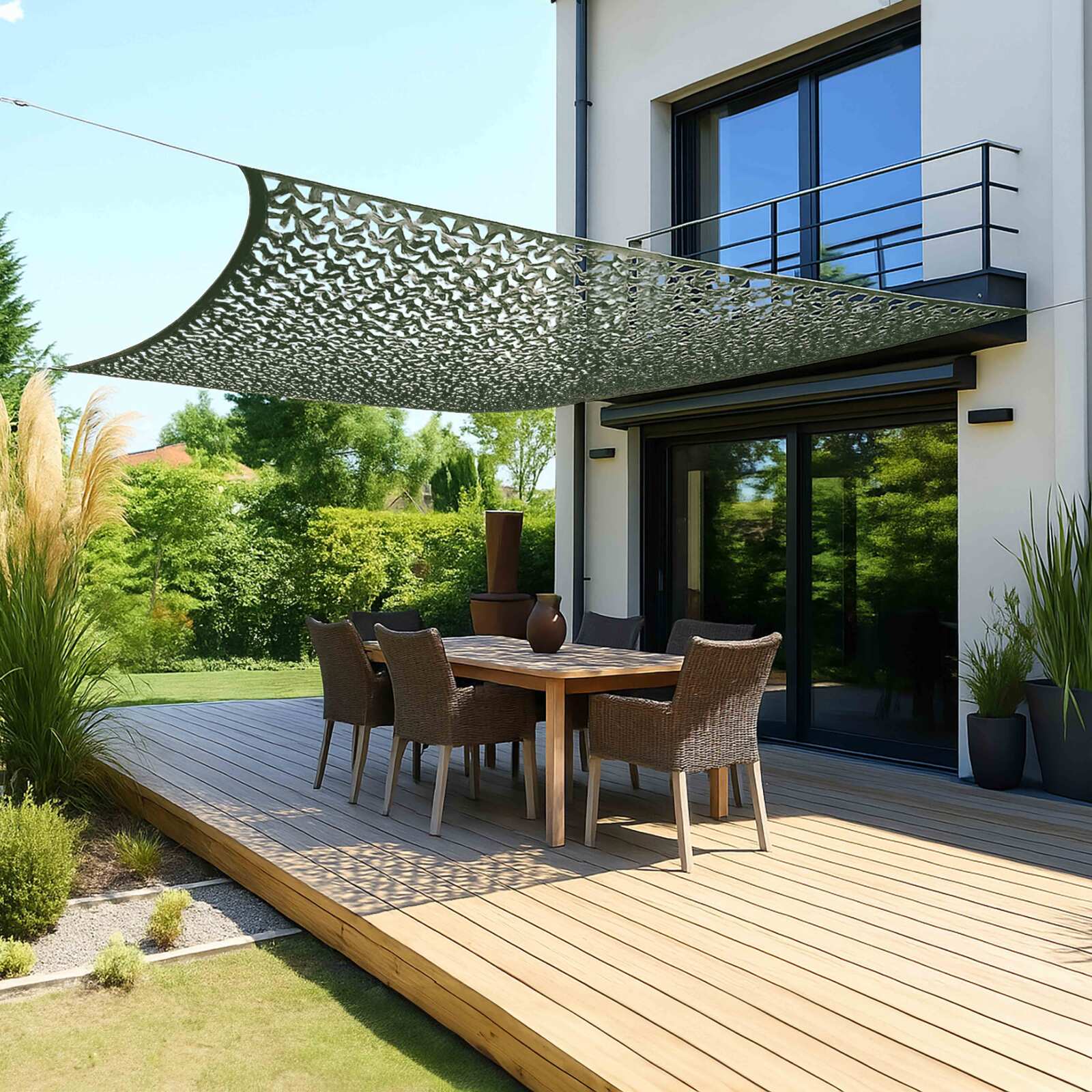 Vela rettangolare traforata reversibile 3 x 4 m