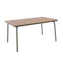 Tavolo da giardino rettangolare 160 x 90 cm in acciaio e polywood
