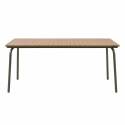 Tavolo da giardino rettangolare 160 x 90 cm in acciaio e polywood