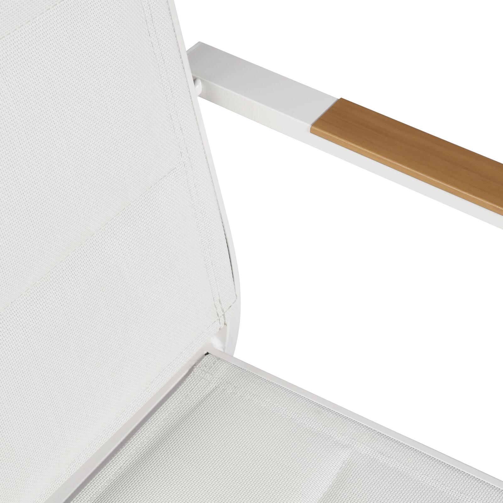 Sedia da giardino in alluminio e Textilene con braccioli - Set da 2