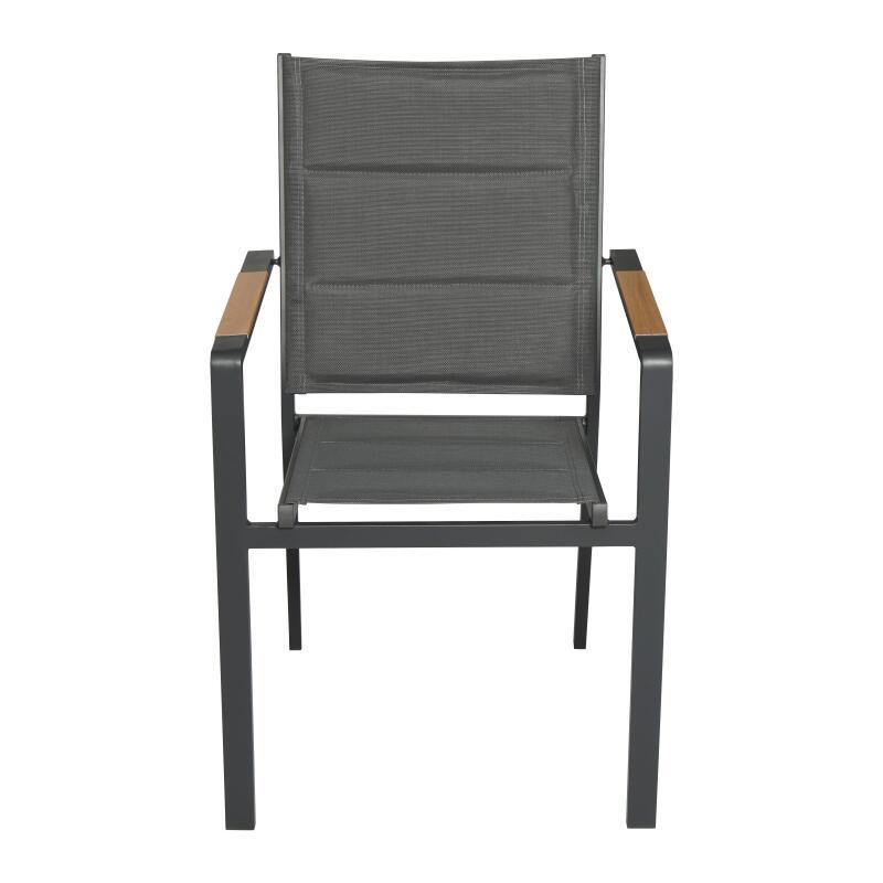 Sedia da giardino in alluminio e Textilene con braccioli - Set da 2 (3/7)