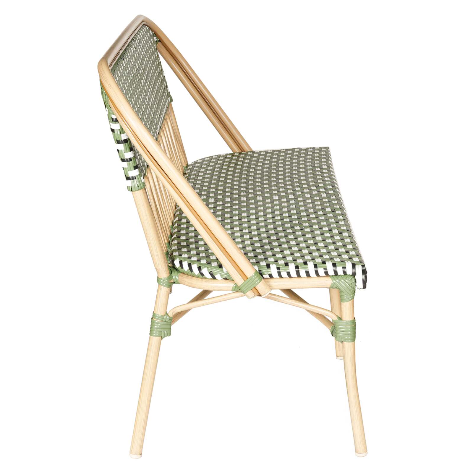 Panchina da giardino in alluminio e rattan sintetico 