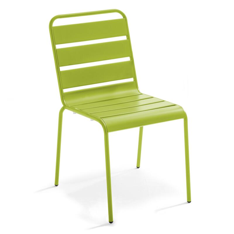 Tavolo da giardino rettangolare 180 x 90 cm e 8 sedie in metallo