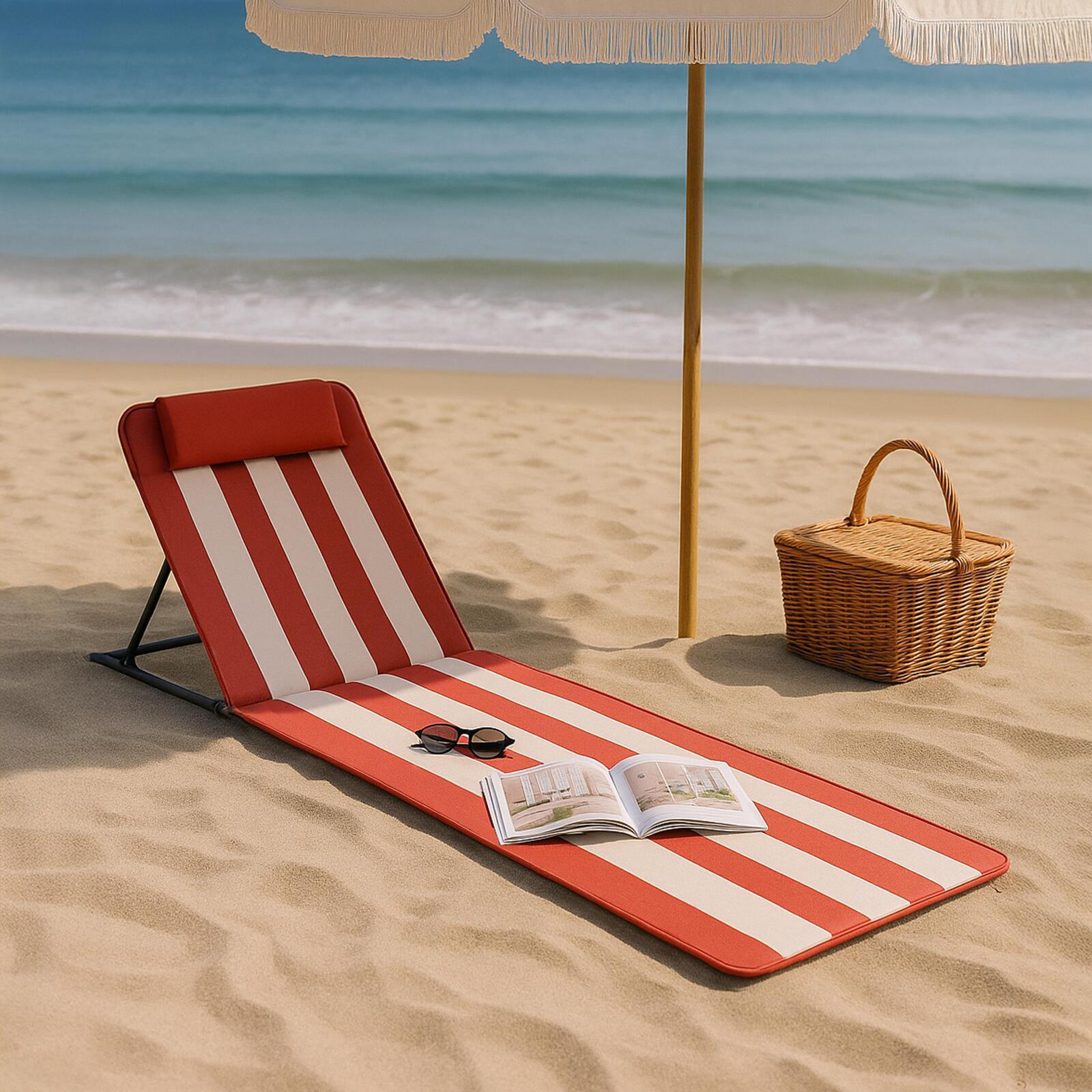 Tappetino da mare pieghevole, reclinabile in 5 posizioni