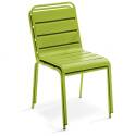 Tavolo da giardino rettangolare 180 x 90 cm e 8 sedie in metallo