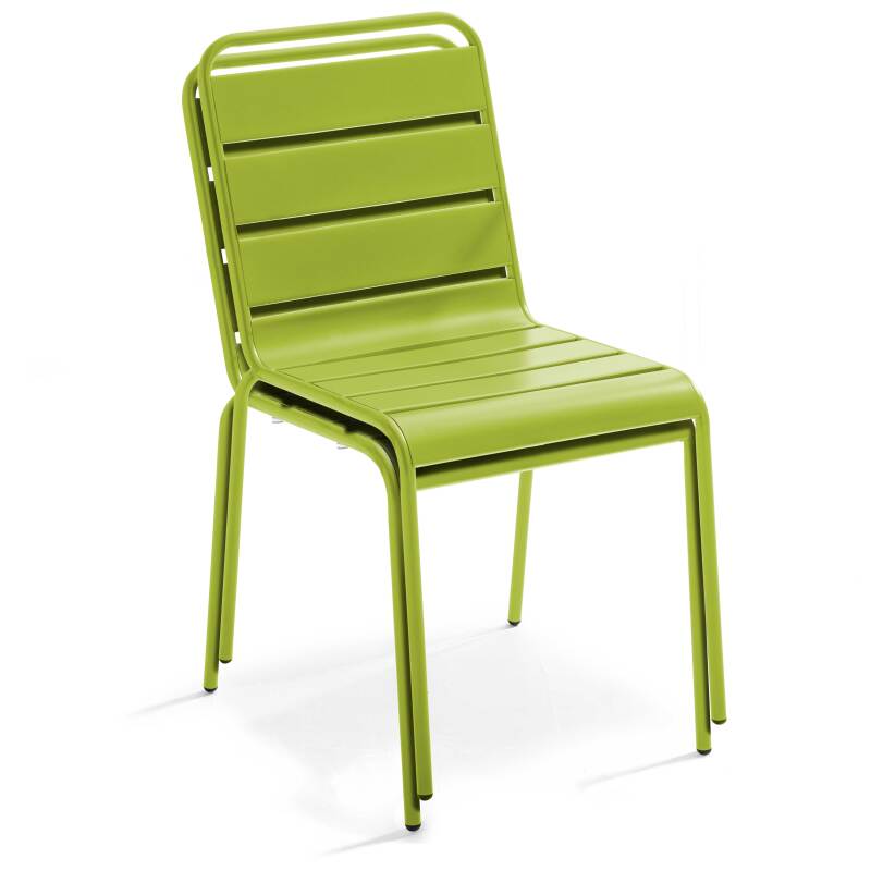 Tavolo da giardino rettangolare 180 x 90 cm e 8 sedie in metallo