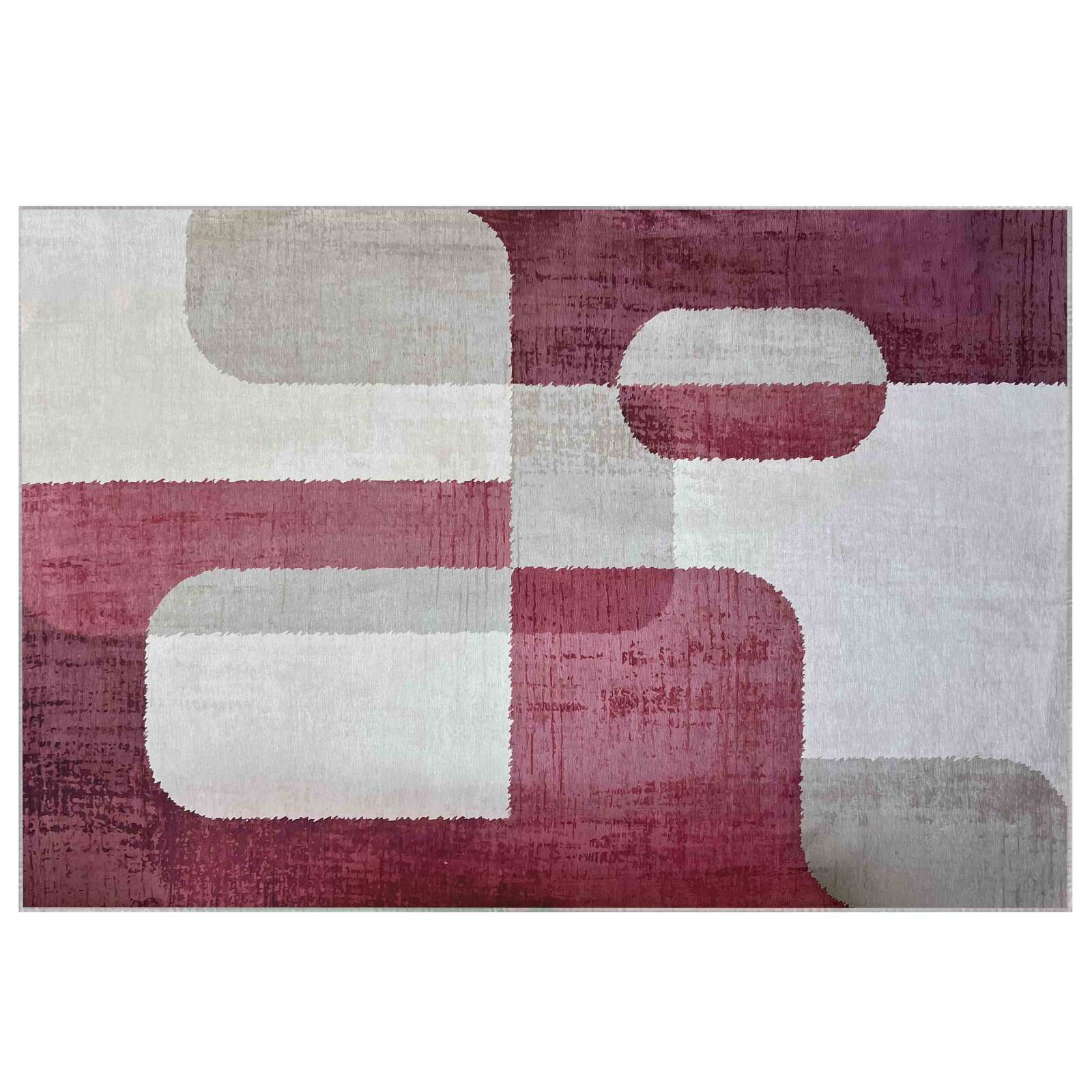 Tappeto rettangolare in ciniglia di poliestere a pelo corto 