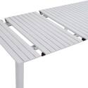 Tavolo da giardino allungabile in alluminio 52/260x100 cm e 10 sedie in textilene
