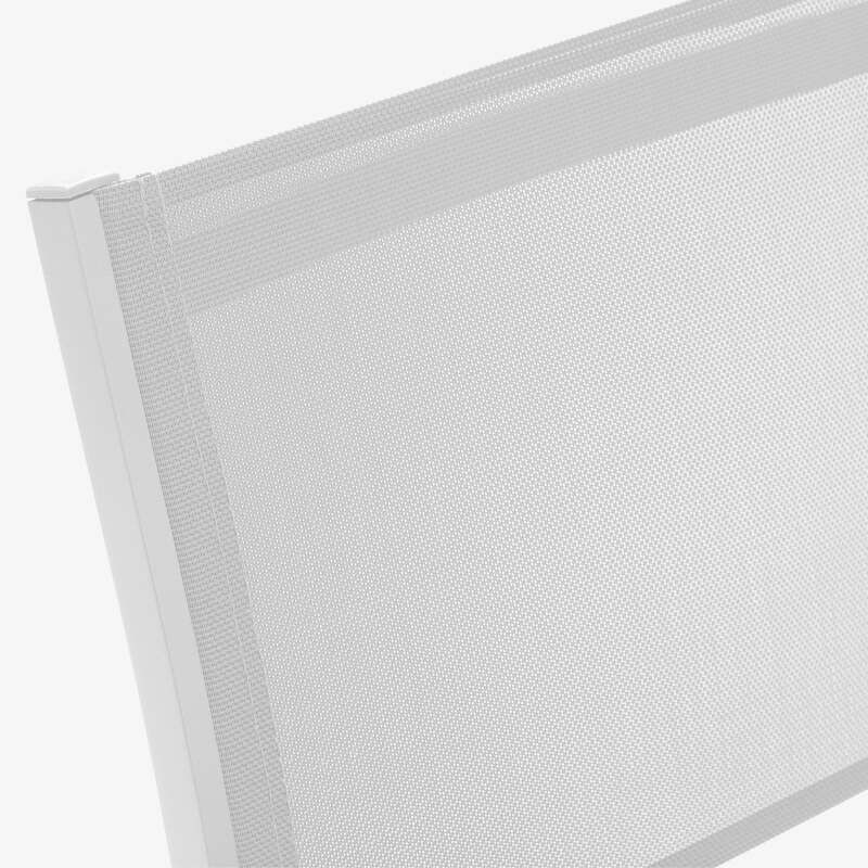 Tavolo da giardino allungabile in alluminio 52/260x100 cm e 10 sedie in textilene