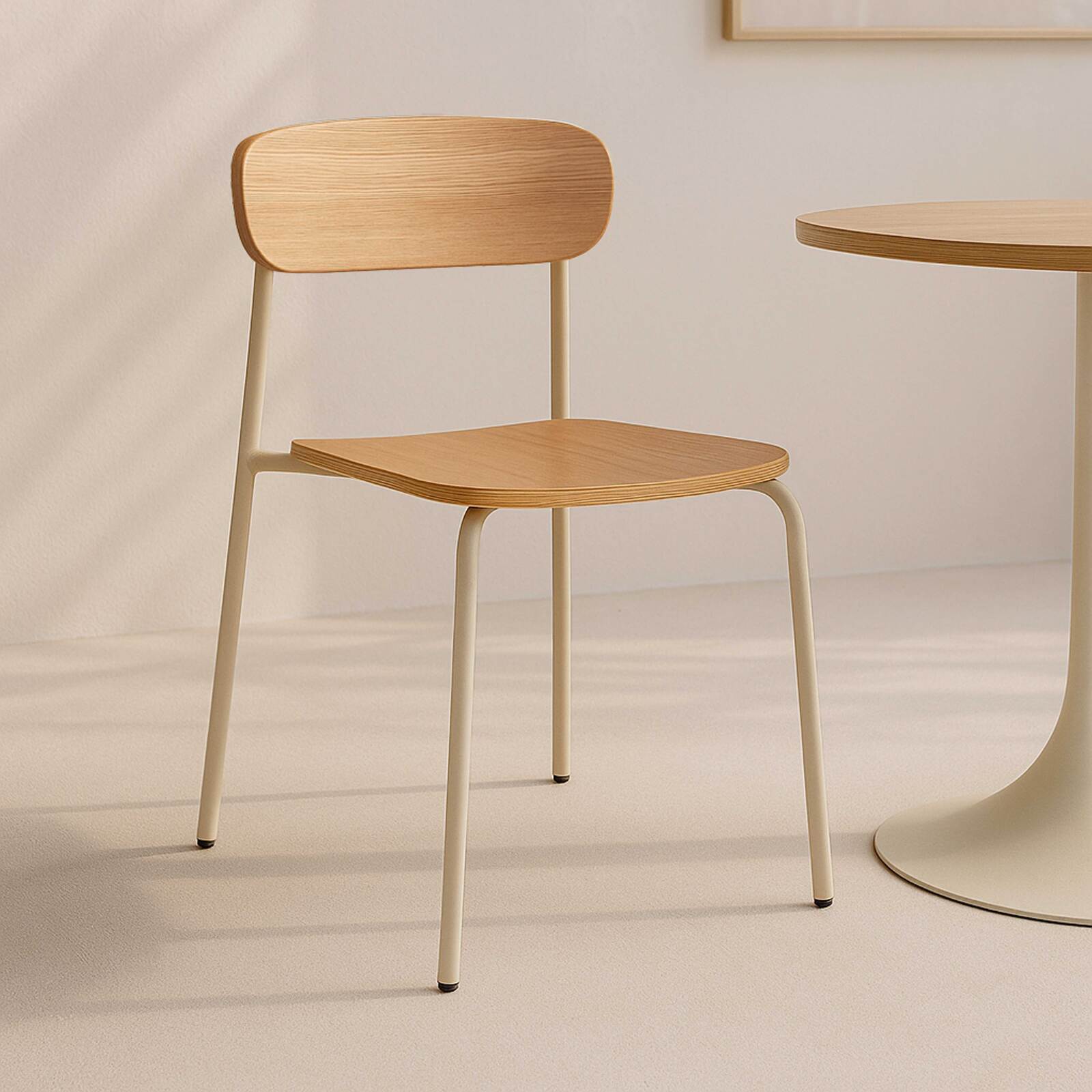 Set di 2 sedie in metallo e legno