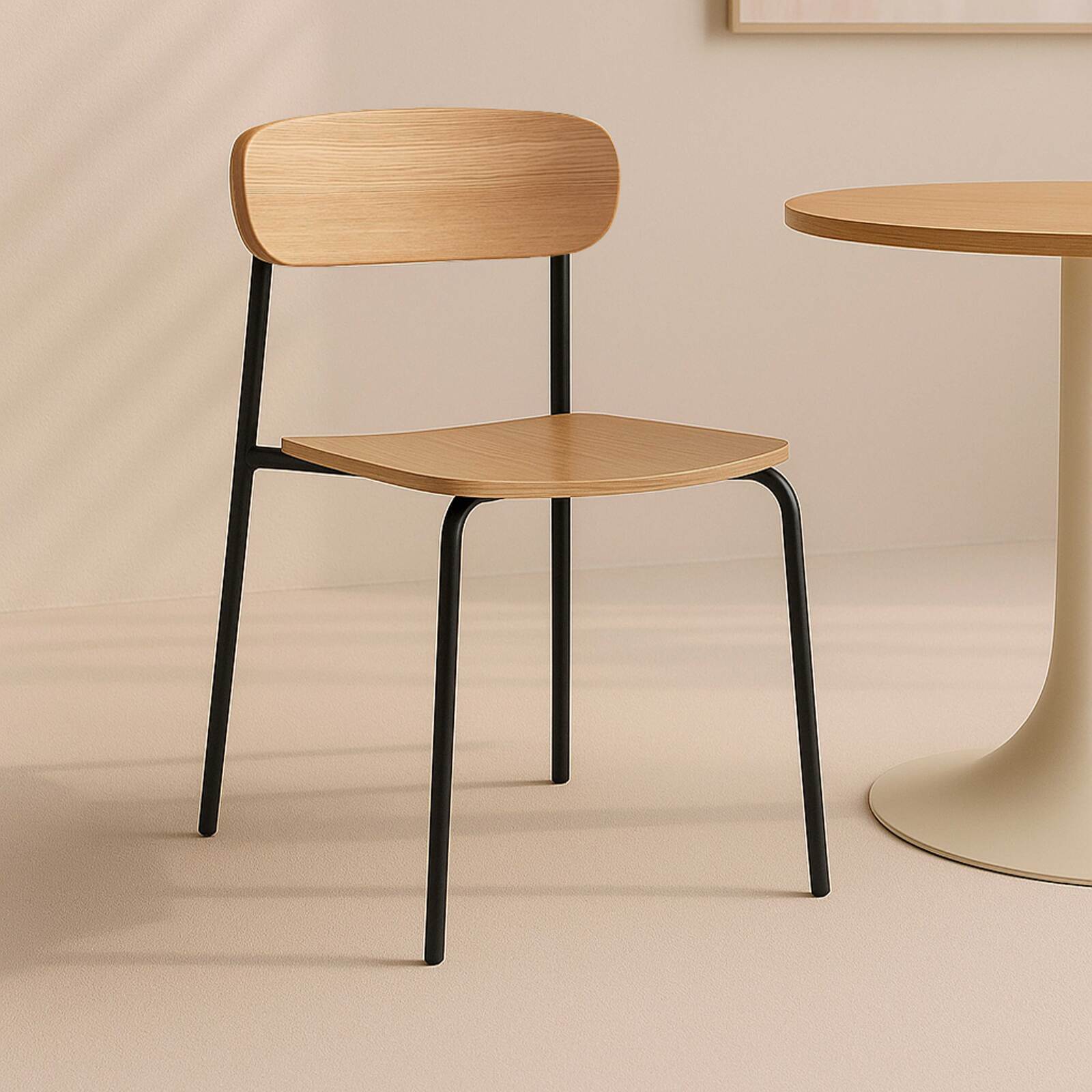 Set di 2 sedie in metallo e legno