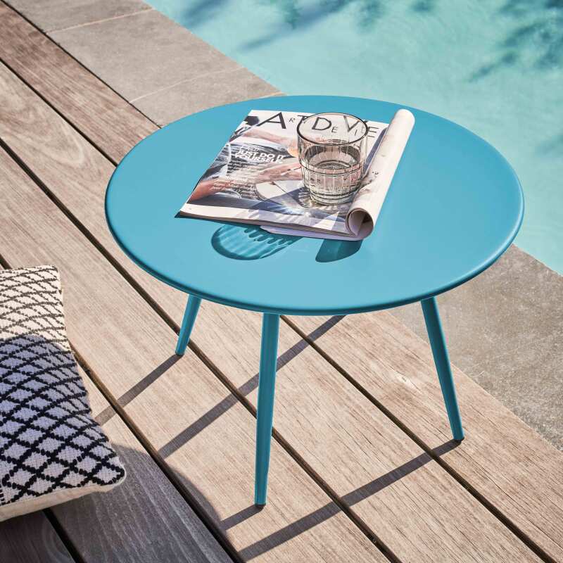 Tavolina da salotto da giardino rotondo Ø50 x 34 cm