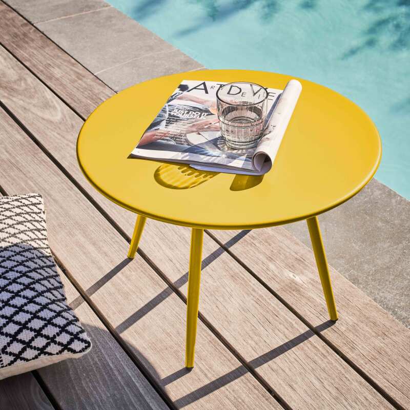 Tavolina da salotto da giardino rotondo Ø50 x 34 cm