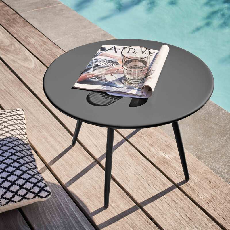 Tavolina da salotto da giardino rotondo Ø50 x 34 cm