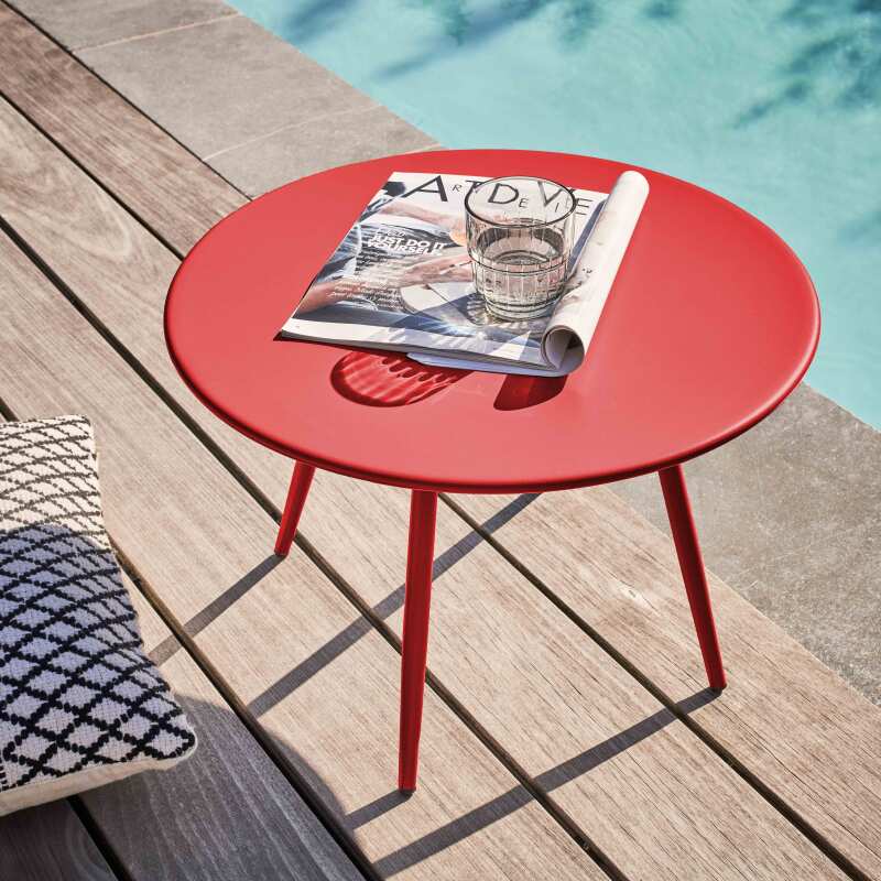 Tavolina da salotto da giardino rotondo Ø50 x 34 cm