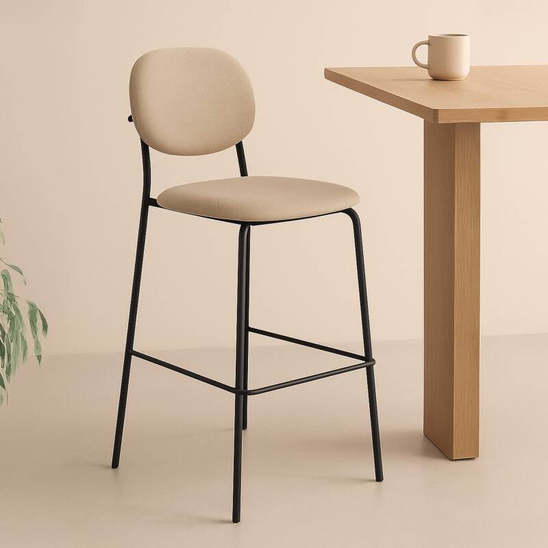 Set di 2 seggioloni in acciaio e tessuto