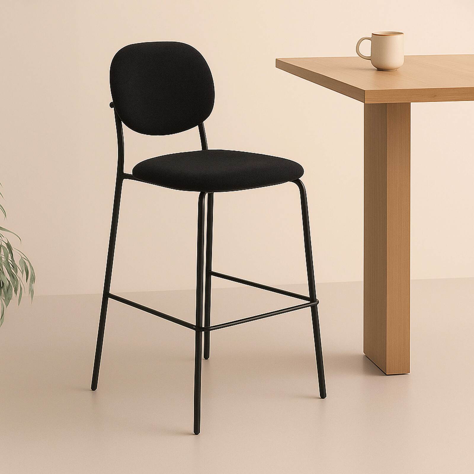 Set di 2 seggioloni in acciaio e tessuto Set di 2 seggioloni in acciaio e tessuto