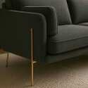 Divano a 3 posti in tessuto bouclette e legno FSC®