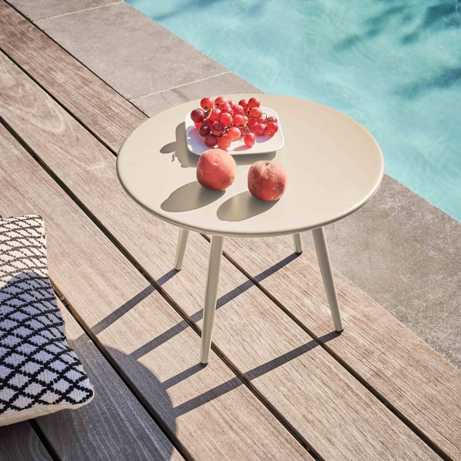 Tavolina da salotto da giardino rotondo Ø40 x 29,5 cm