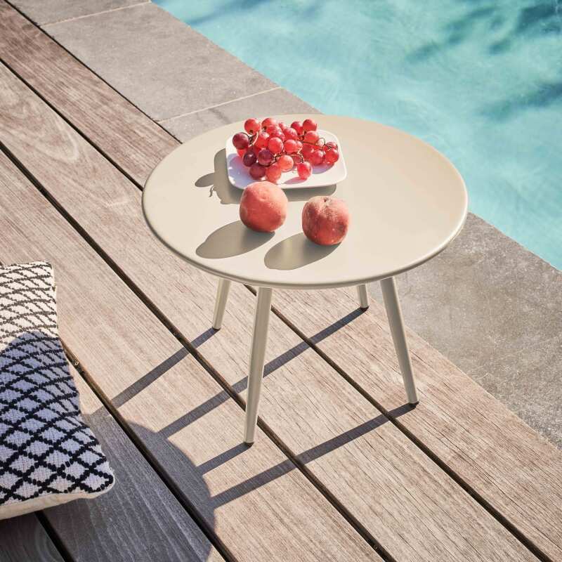 Tavolina da salotto da giardino rotondo Ø40 x 29,5 cm