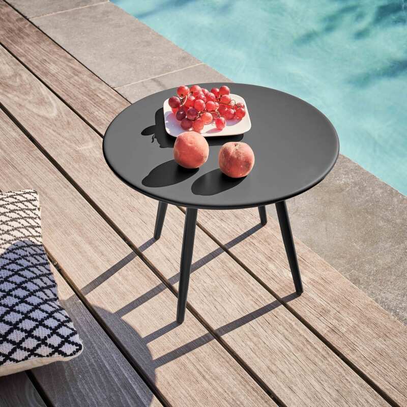 Tavolina da salotto da giardino rotondo Ø40 x 29,5 cm