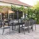Tavolo da giardino allungabile in alluminio 174/238 cm con 8 sedie