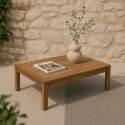 Tavolina da salotto da giardino in legno di eucalipto FSC® 80 x 60 x 30 cm