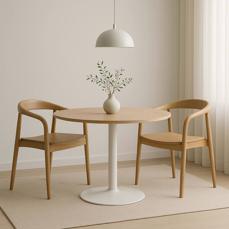 Set di 2 sedie in legno di olmo naturale