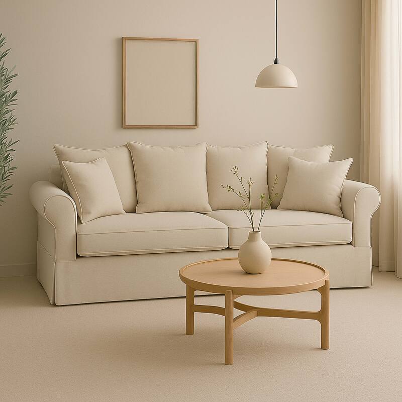 Divano dritto in poliestere a 3 posti