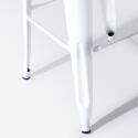 Set di 4 sgabelli da bar opachi e legno (43 x 43 x 76 cm)