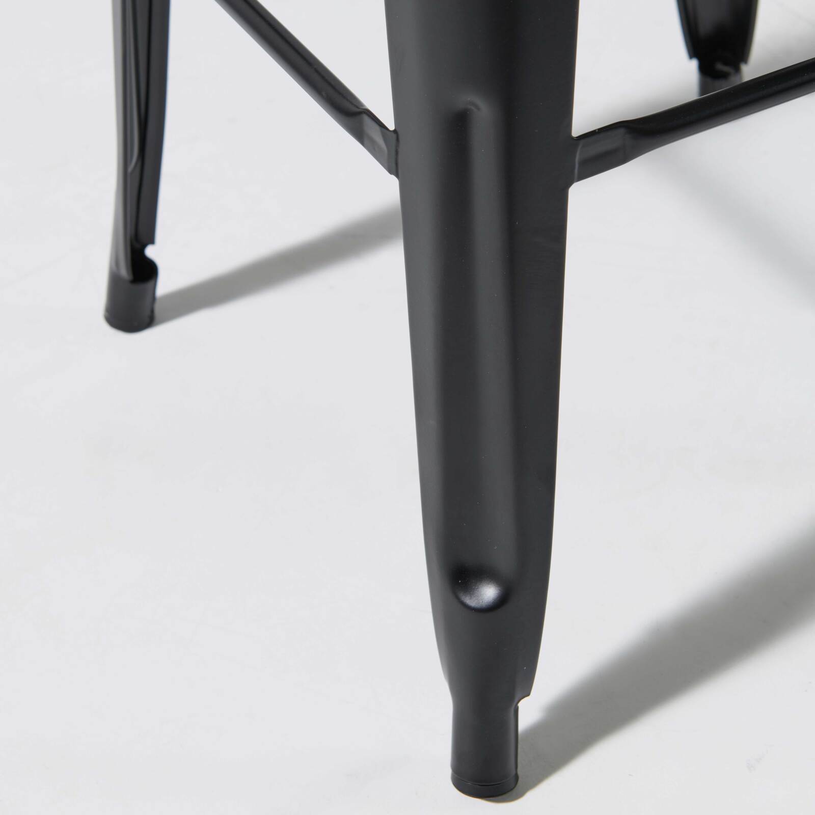 Set di 4 sgabelli da bar opachi e legno (43 x 43 x 76 cm)