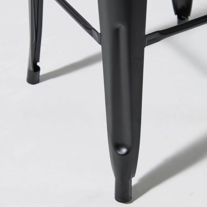 Set di 4 sgabelli da bar opachi e legno (43 x 43 x 76 cm)