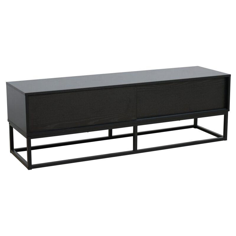Mobile TV nero 140 cm in effetto legno